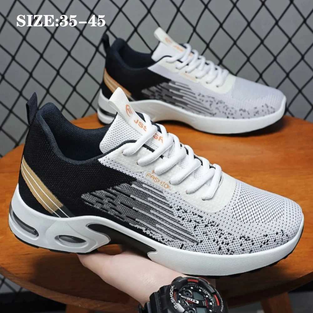 2024 Casual Mens Sneakers Soft Sole Sports Shoes Fly Woven Casual Mens Running Shoes Size 35-45 Z250319