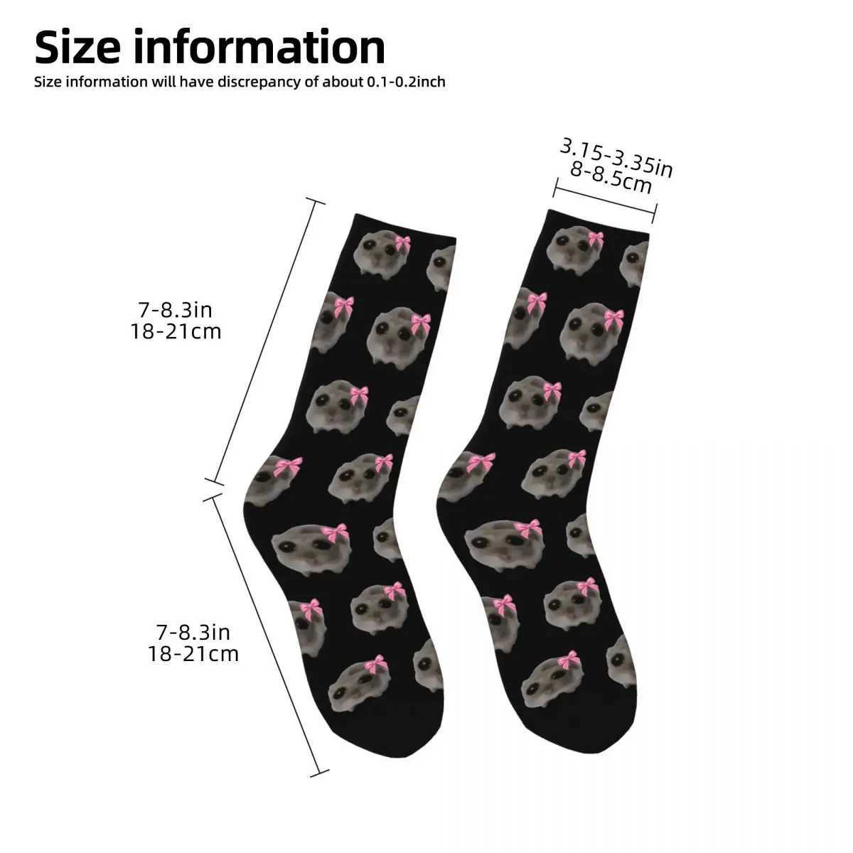 Autumn Winter Cool Mens Womens Sad Hamster Meme Socks Sweat Absorbing Basketball Socks X250319