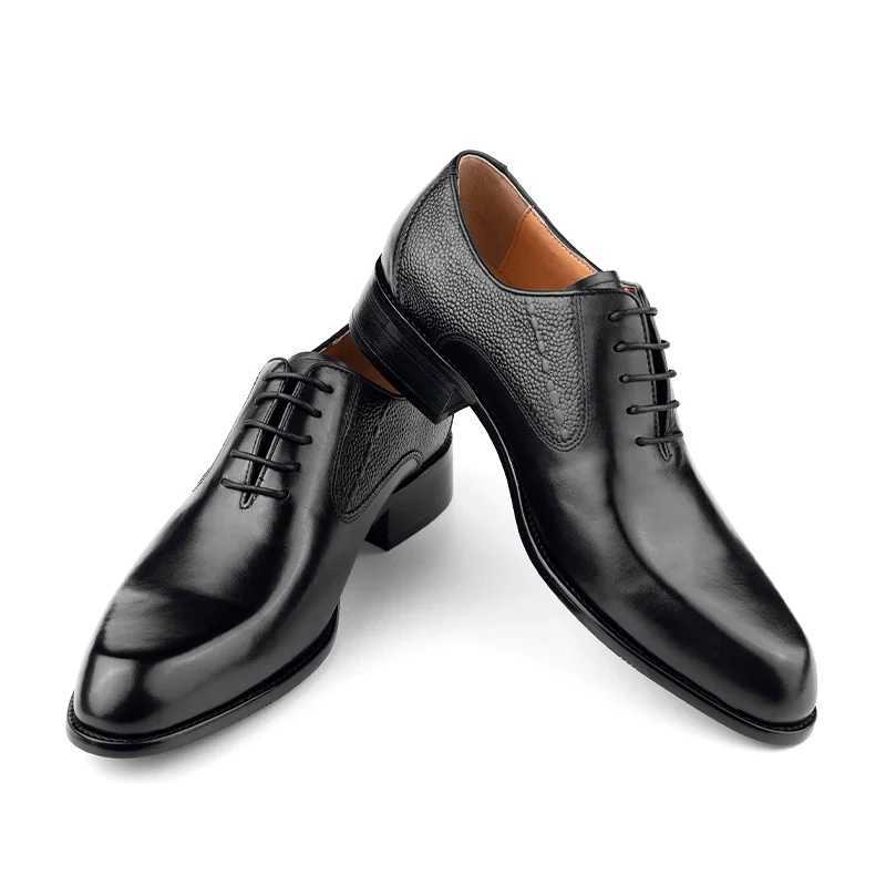 High quality handmade Oxford casual business shoes formal mens shoes Fi dress leather lace comfortable shoesXJ250319