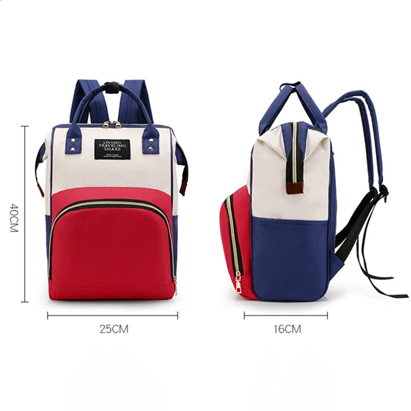 Large Capacity Canvas Mummy Bag Multifunctional Baby Bottle Thermal Insulation Travel Storage Bag Fashion Mummy Bag Hanging Bag 250319