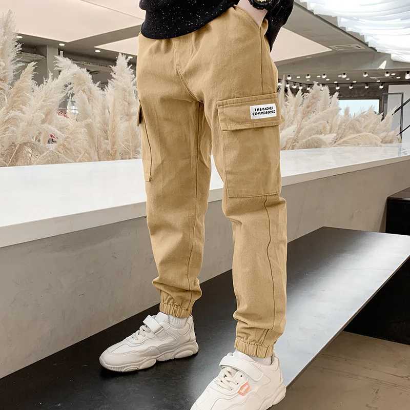Spring and autumn boys fashion pants childrens letter sports pants teenagers casual thin sports pants for ages 4-12T250318