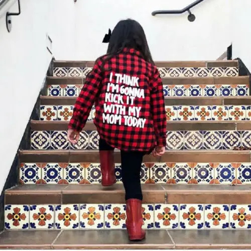 Autumn and Spring Fashion Preschool Baby Boys Girls Cotton Shirt Printed Flat Top Long Sleeve 250319