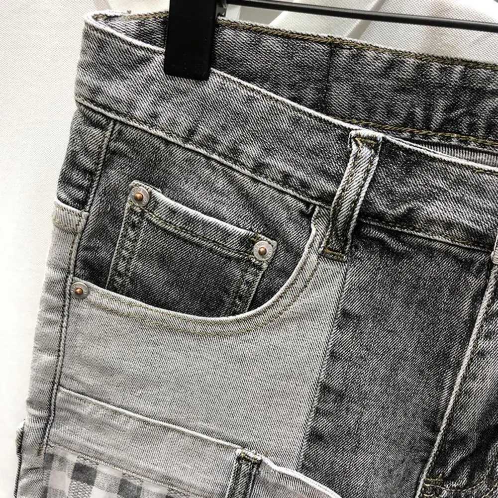 Men Street Style Shorts Multi-pocket Men Shorts Summer Mens Denim Shorts with Multiple Pockets Baggy Ripped Jeans for Wear W250319