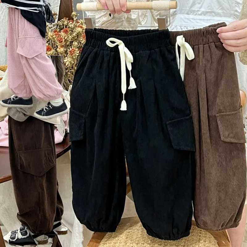 1-12Y Boys and Girls Work Pants Cool Childrens Hip Hop Trouser Spring/Summer Youth High Waist Casual Straight Pants Childrens ClothingT250318