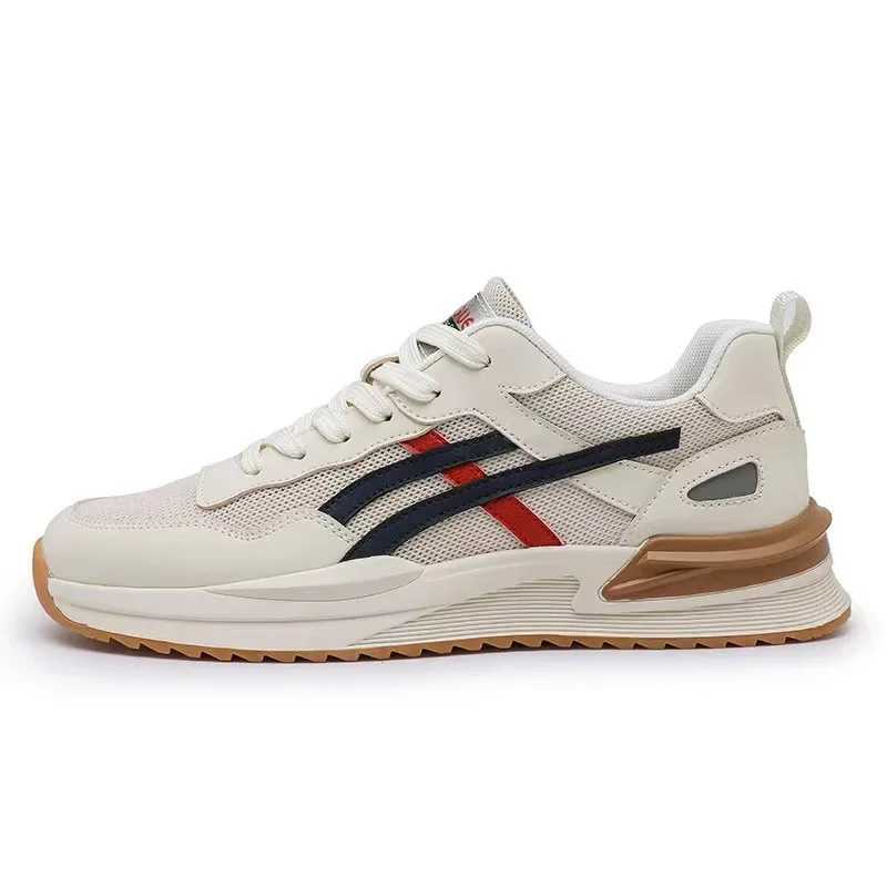 Mens Shoes Summer 2024 New FAshion Casual Sports Shoes Mens Spring/Summer Mesh Breathable Stripe Lacing Shoes Z250319