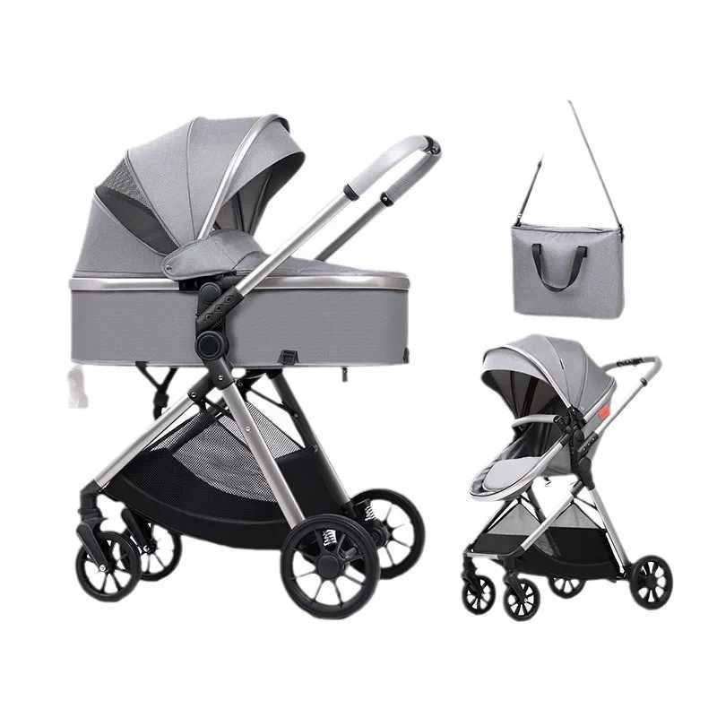 2-in-1 multifunctional baby stroller baby stroller can be seated or lying down high landscape baby stroller for newborns Z250319