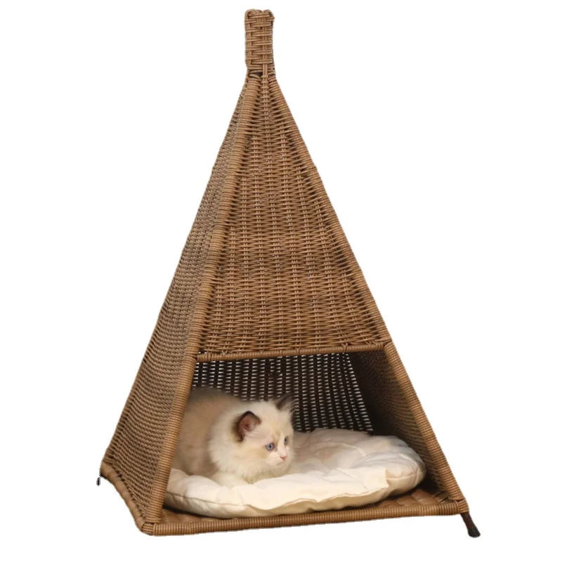 Cat's House Summer Kennel Dry and Breathable Pet Nest Four Seasons Tent Web Celebrity Bed for Cat Comfortable and Stylish Easy
