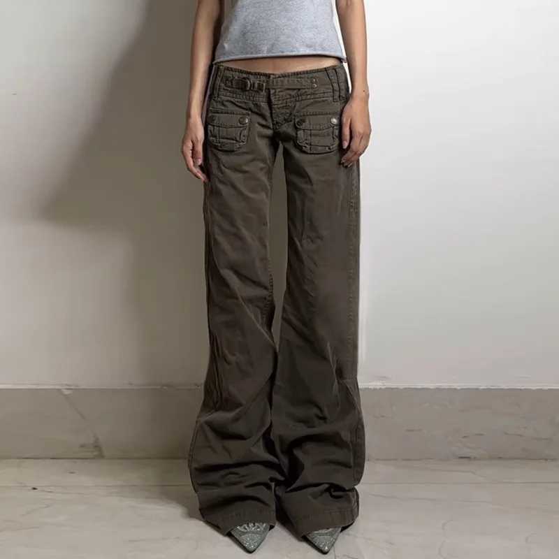 Retro retro cargo pocket sewn low-end jeans American spice straight pants new forex trading pantsT250319