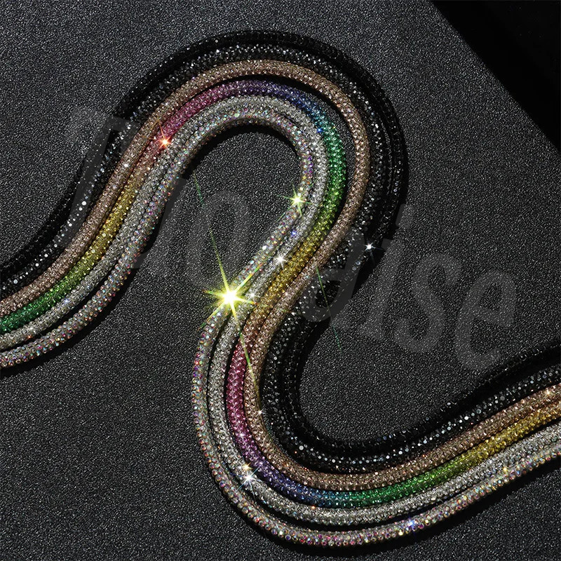 1Pcs Rhinestone ShoeLace Diamond Shoe Lace Bright String Cross Braiding Strap DIY Drawstring Sneakers Lace Accessories 250319