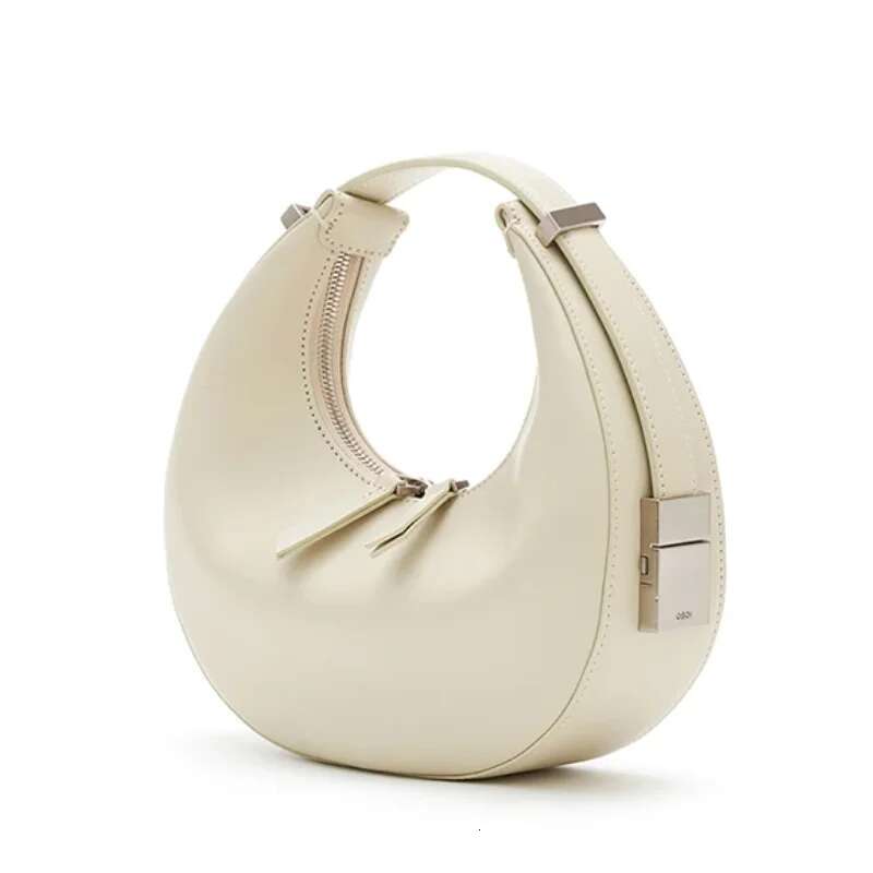 Korean Simple Solid Color High Quality Female Curved Casual Fashion Shoulder Underarm Bag Handheld Moon