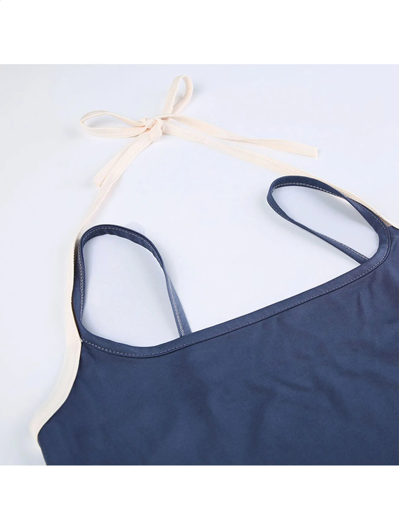 IAMSURE Basic Patchwork Camis Top 2 Sexy Slim Slant Neck Sleeveless Strapless Crop Womens 2025 Summer Street Clothing Women 250319