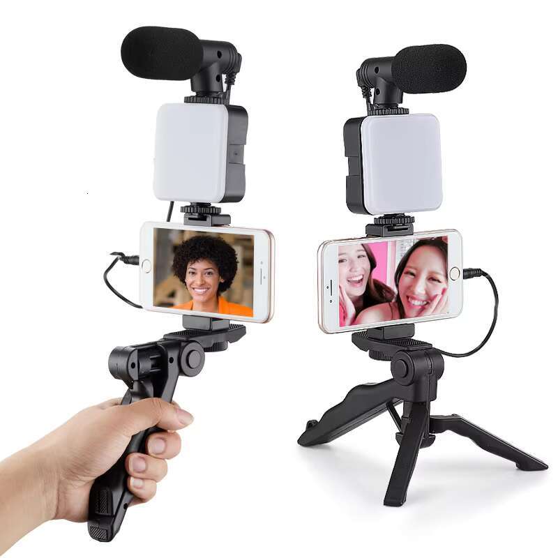 Newest LED Light Microphone Selfie Stick Octopus Tripod Video Kit for Phone & Camera Photography