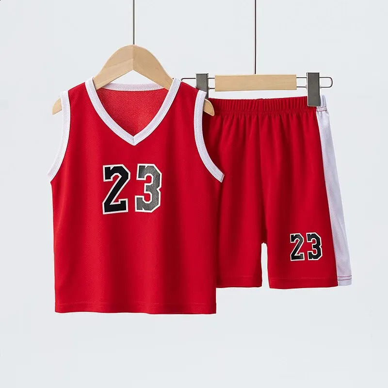 24 pieces of summer childrens quick drying sportswear boys running vests girls casual clown short sleeves breathable 250312