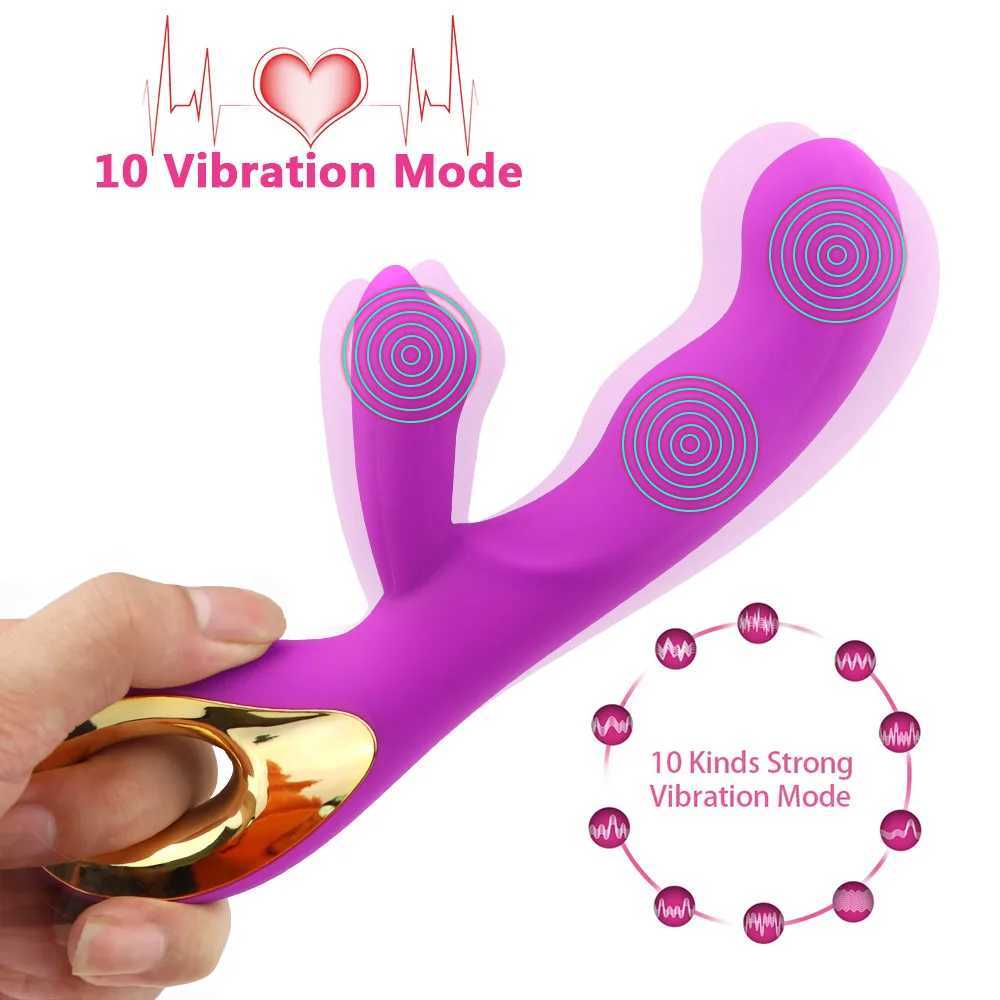 2023 Rabbit Pushing Vibrator Automatic Telesic G-Spot Clitoris Stimulator Female Adult Masturbation Toy W250319
