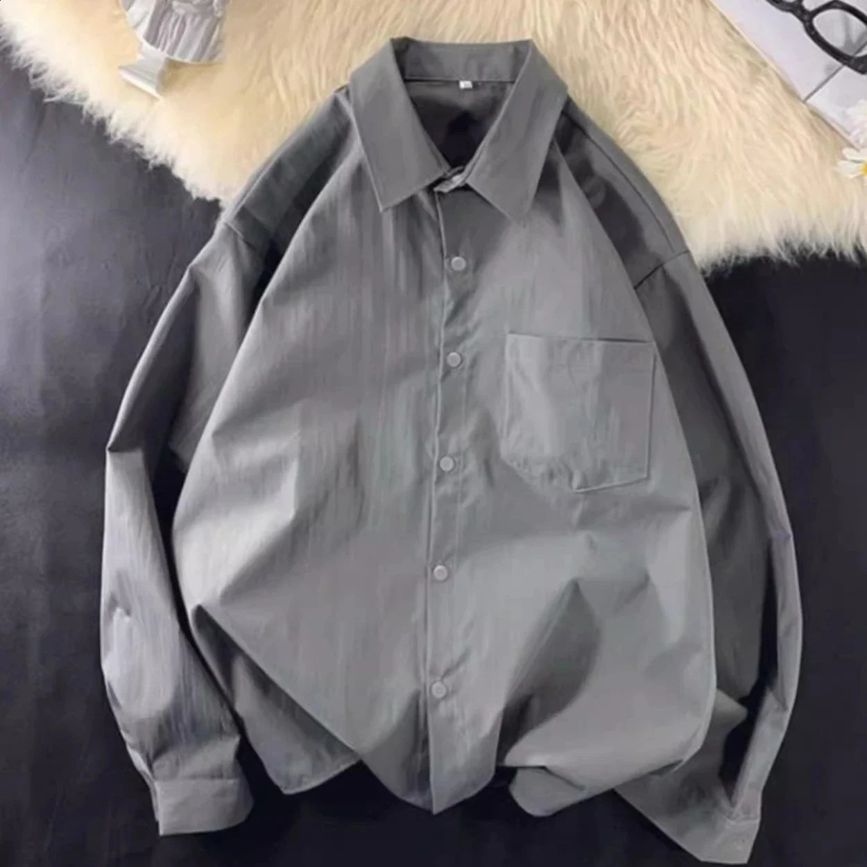 Casual colored womens shirts and Korean matching chic long sleeved office jackets 250319