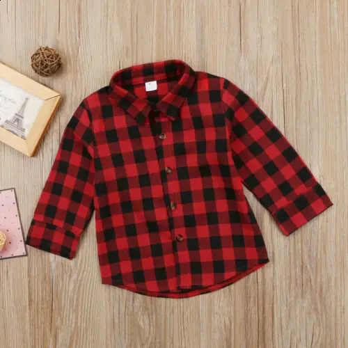 Autumn and Spring Fashion Preschool Baby Boys Girls Cotton Shirt Printed Flat Top Long Sleeve 250319