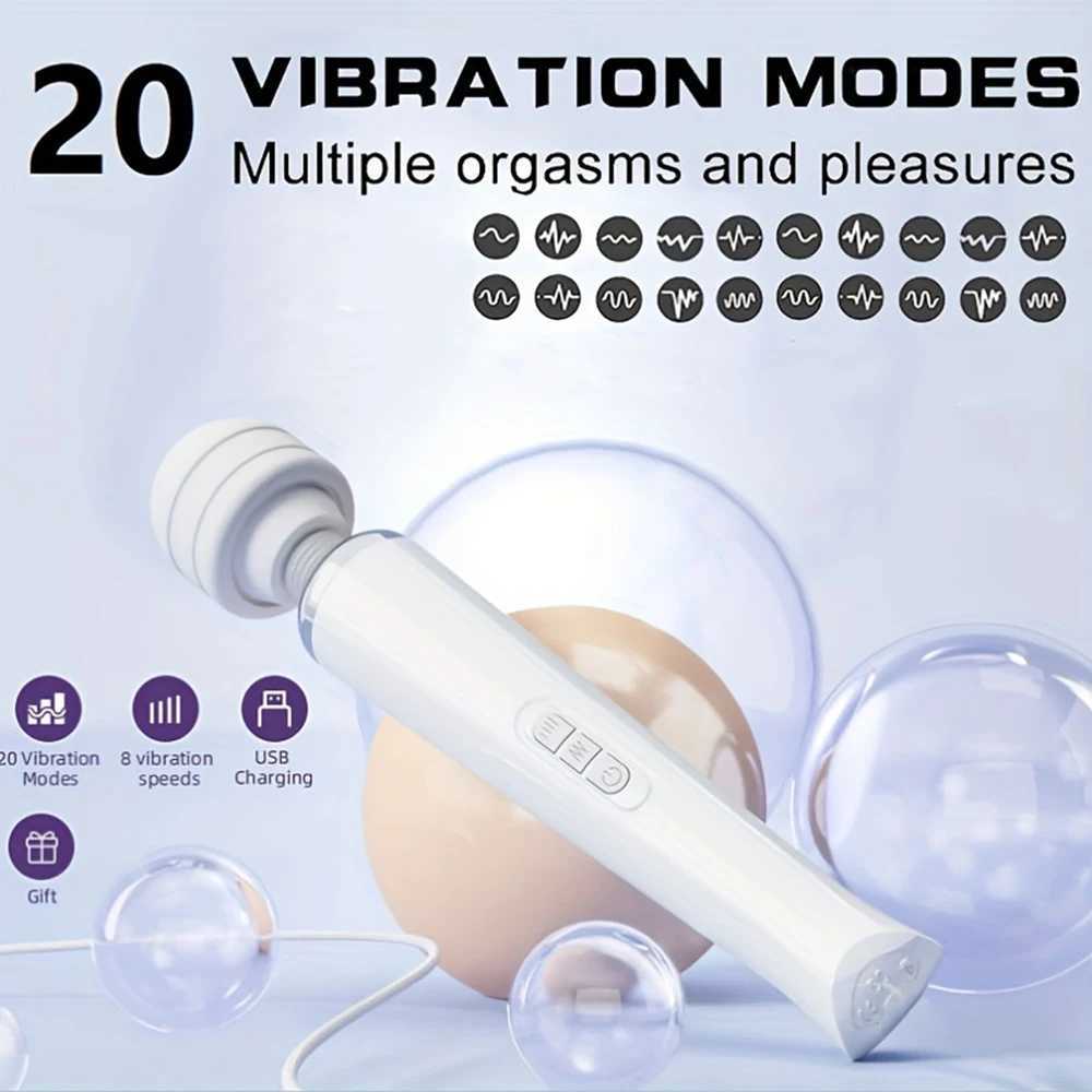 Powerful Dildo AV Vibrator Huge Magic Wand for Female Couples Body Massager Clitoris Stimulator Vibrator for Women Adult Sex Toy W250319