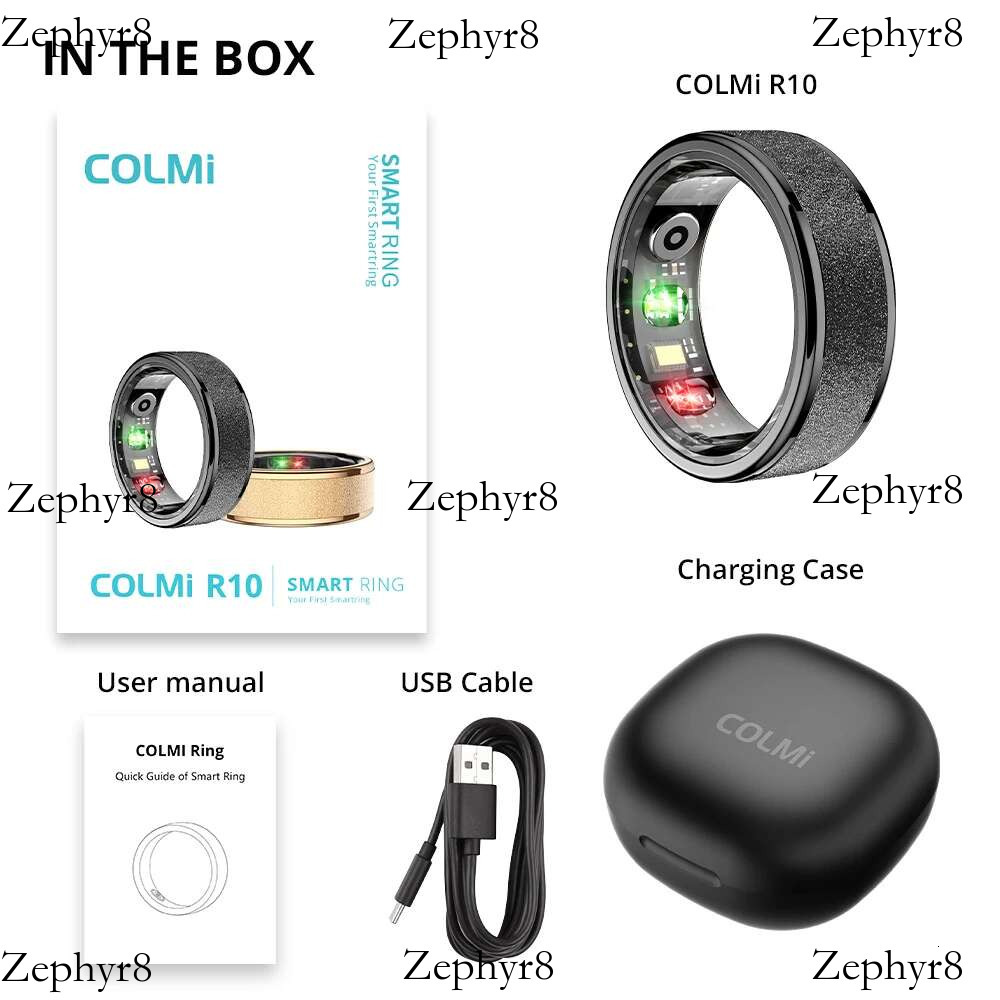 2025 New model COLMI R10 Smart Ring with Charging Case for Men Women, Health and Sleep Monitor, 5ATM Waterproof, Multi-sport Mode