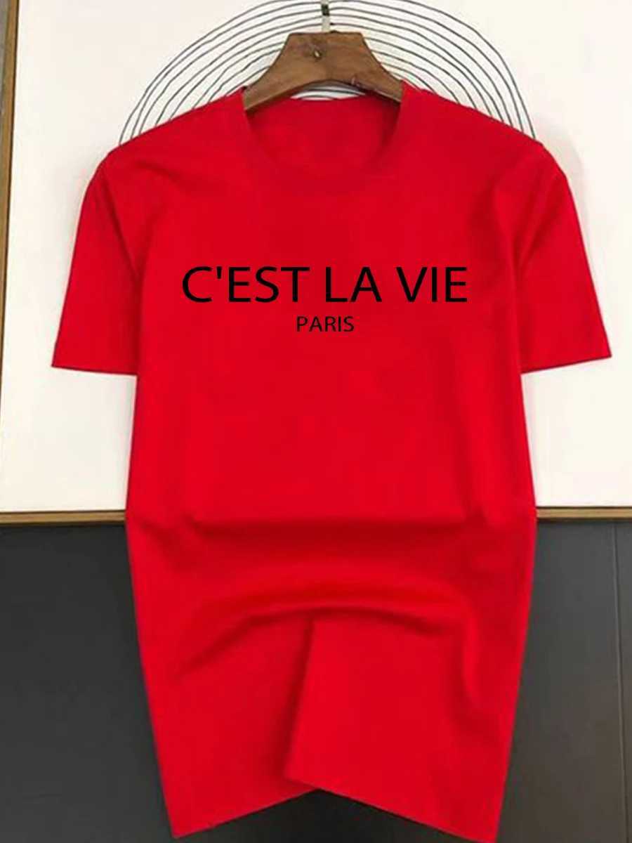 Summer Fashion Trend New Heavy Cotton T-shirt Letter Print Fashion High-end Fashion Brand Crew-neck Loose Short-sleeved T-shirtT250318