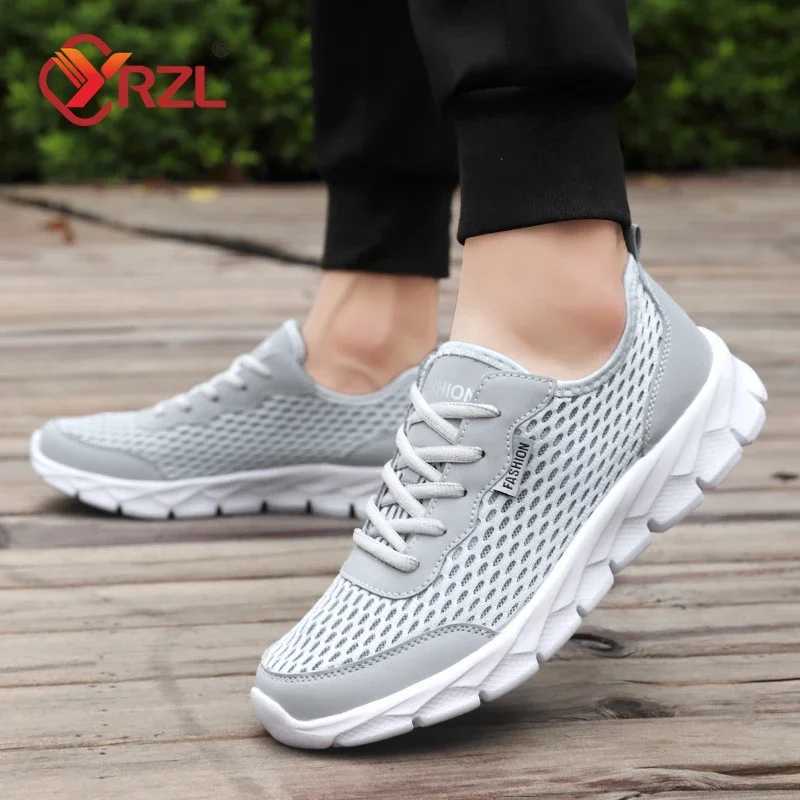 YRZL Mens Tennis Lightweight Breathable Mesh Sports Shoes Outdoor Slow Running Walking High Quality Sports Shoes Z250319