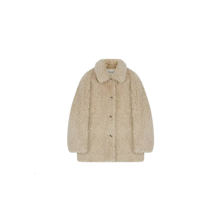 Non refundable, non exchangeable 2024 autumn new South Korean Dongdaemun le * obe lapel single breasted fur coat