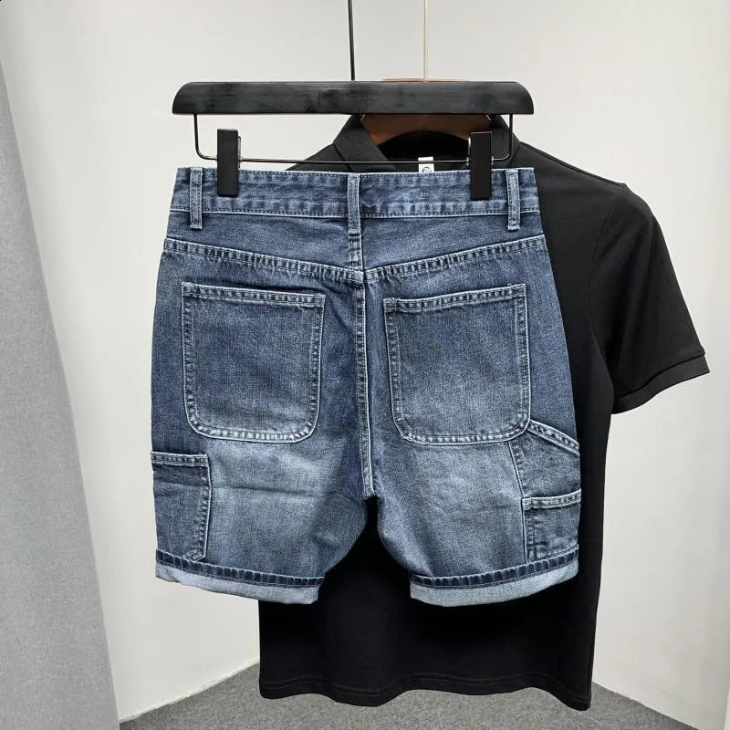 Mens casual tool denim shorts summer mens 250319