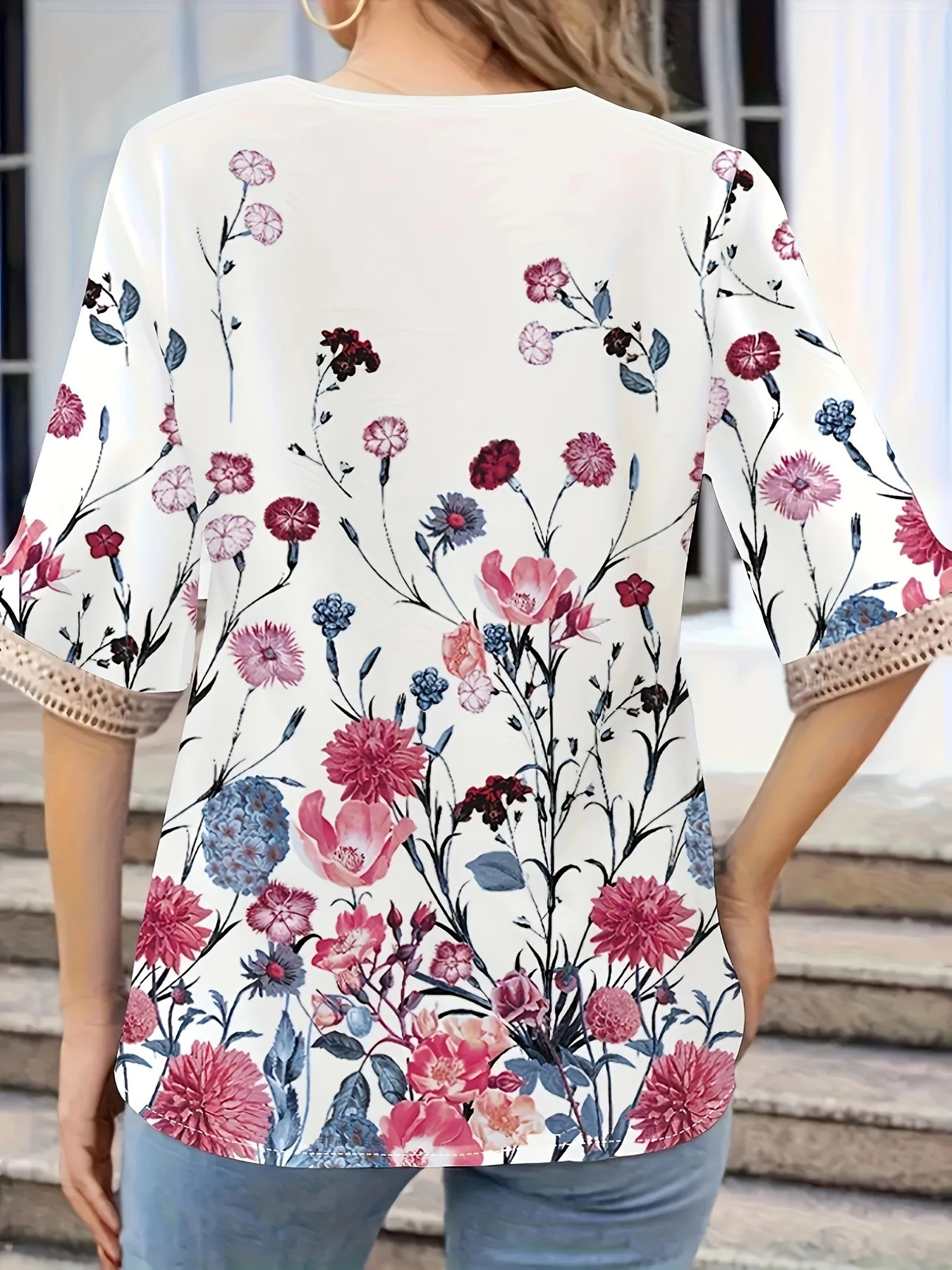 Large size warm and loose womens shirt fashionable casual elegant long sleeved holiday weekend top 250319