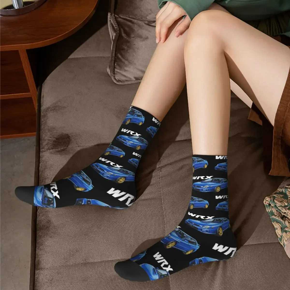 JDM WRX GDB Bugeye RALLY BLUE Socks Harajuku Super Soft Stockings All Season Long Socks for Mans Womans Birthday Present X250319