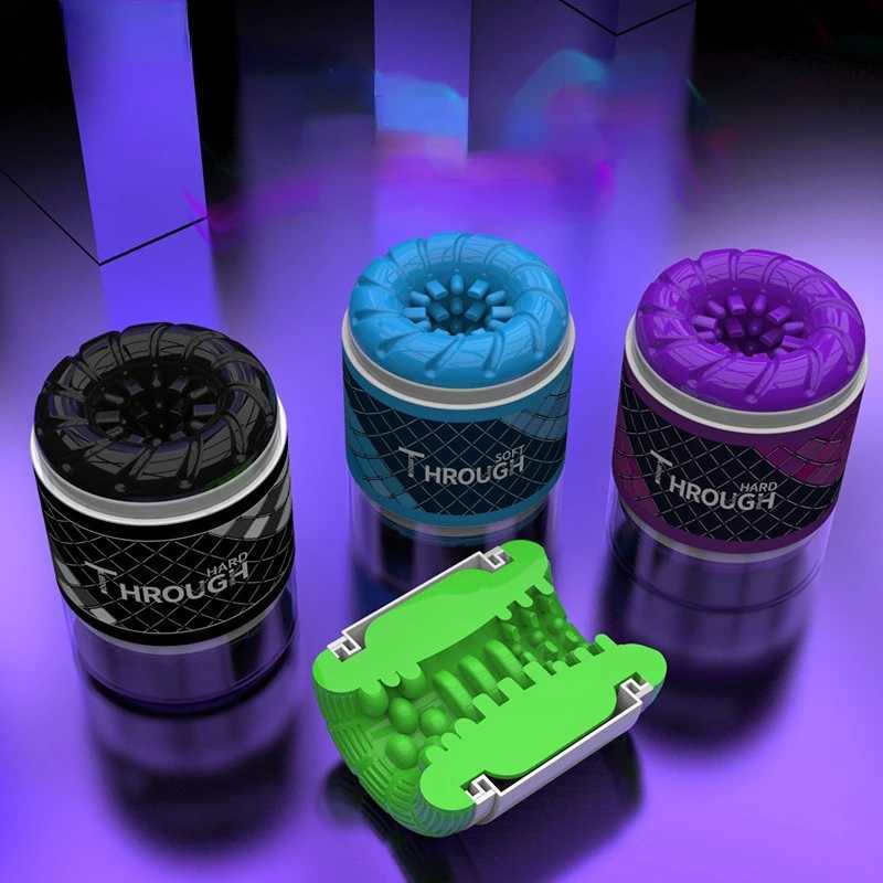 Male Masurbator Double Hole Double Head Airplane Cup Masturbation Cup Sex Toy Store MasturbationXJ250319