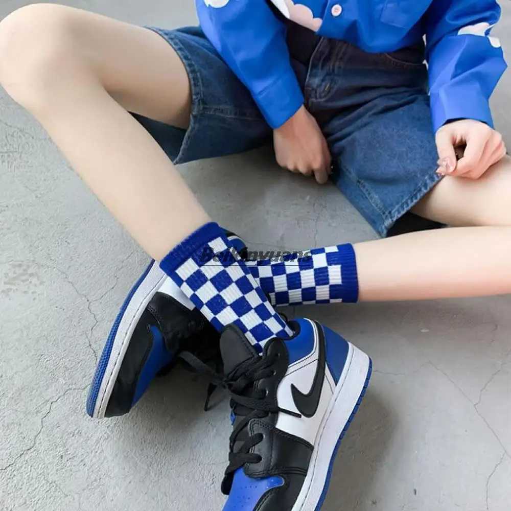Blue green letter big C socks spring and summer Japanese springboard boat socks sports socks mens socks X250319