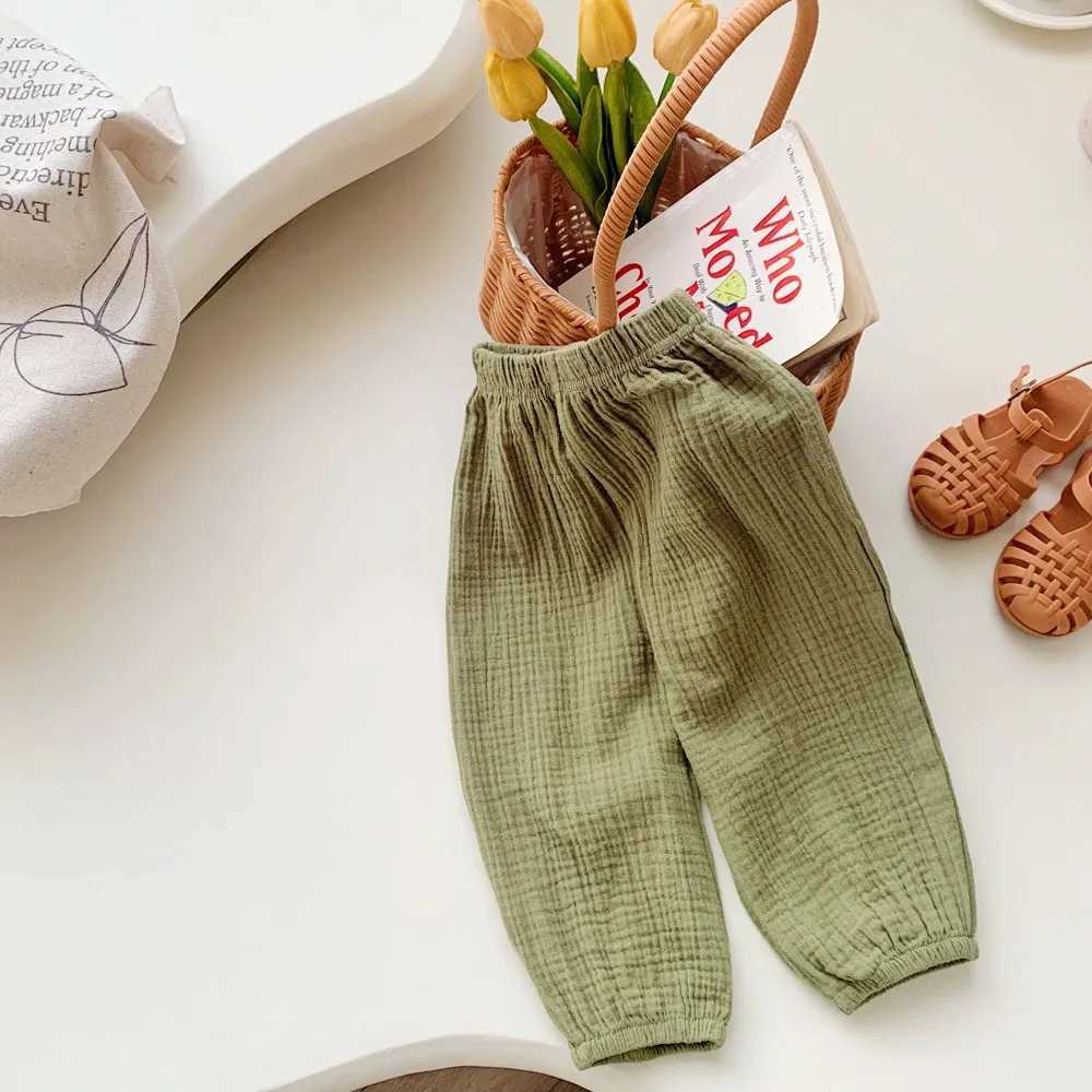 Spring and summer mosquito repellent pants for young children new casual loose Trouser solid color pants for boys and girls casual pants for outerwear