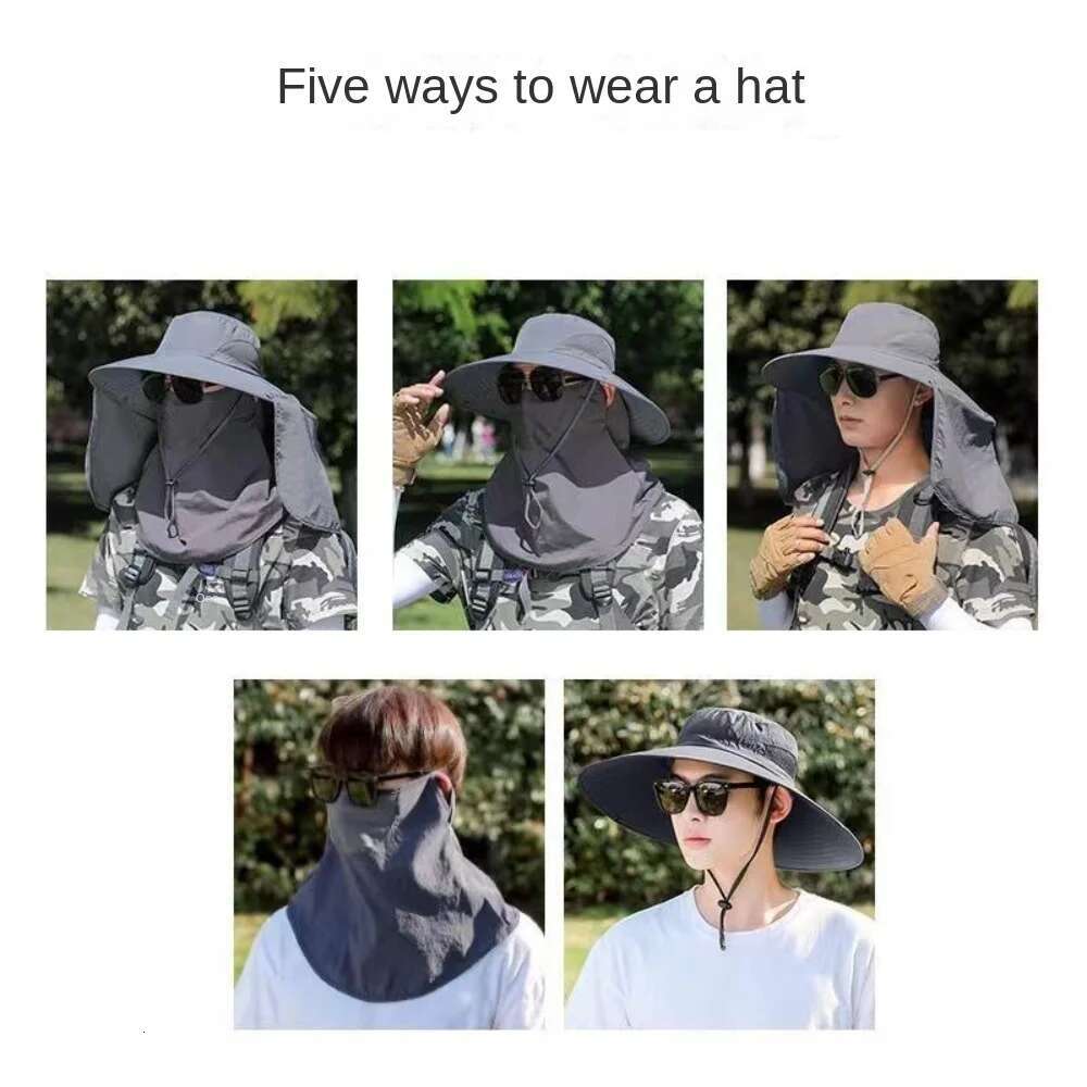Hot Sale 360 Degrees Protection Sun Anti-Uv Wide Brim Agricultural Work Protect Neck Bucket Hat Spring