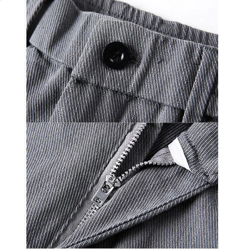 Mens Classic Solid Leisure Daily Pants Male Comfortable Elastic Waist Korean All Match Work Straight Leg Trousers 250311