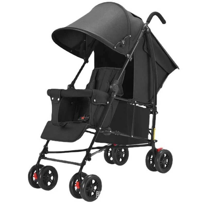 New front and rear double seat baby stroller detachable and washable lightweight foldable double seat baby stroller Z250319