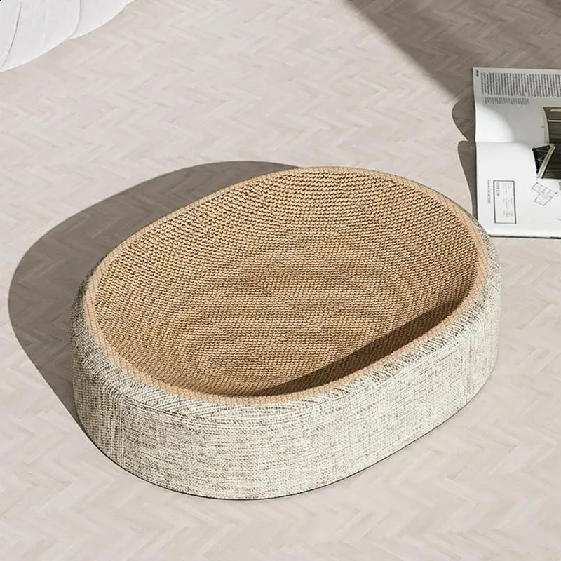 Oval scratch pad for cats sisters cat bed multifunctional pet sleep oval rest 250312