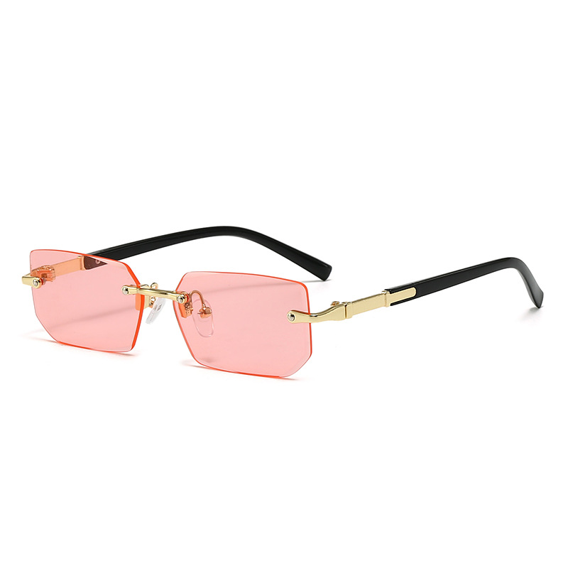 2025s New rimless fashion sunglasses Europe and the United States fashionable cut edge sunglasses personality jelly shades Rimless sunglasses fashion