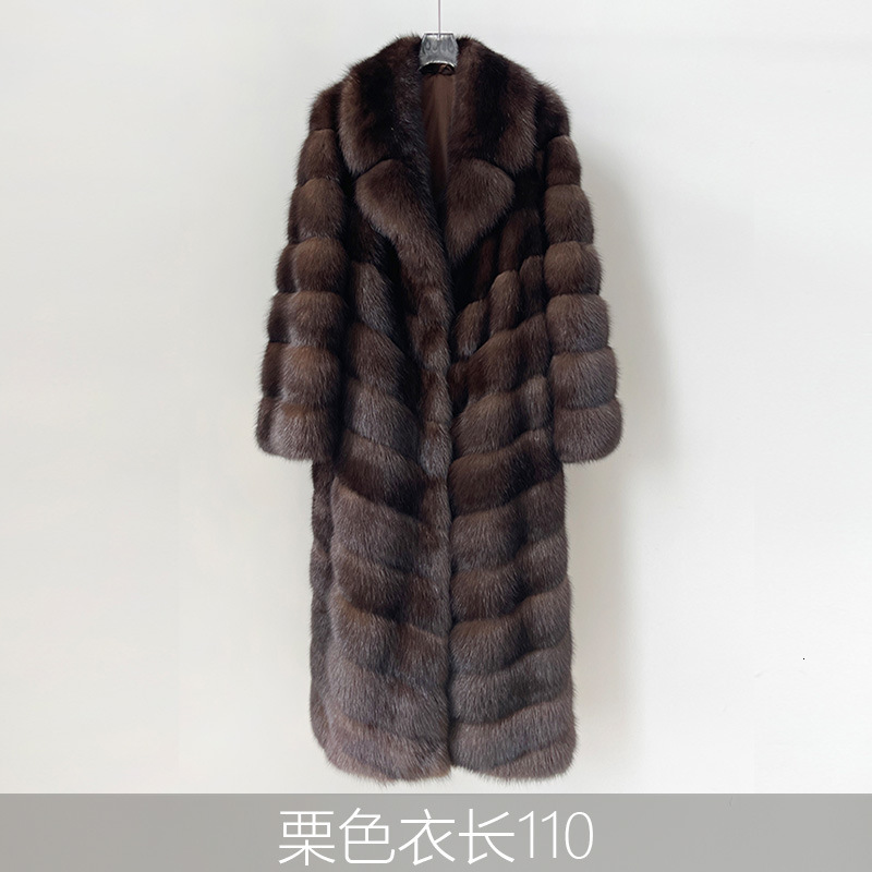 2023 new high-end vintage mink coat texture for autumn winter, thick and warm, fashionable cut groove artificial fur