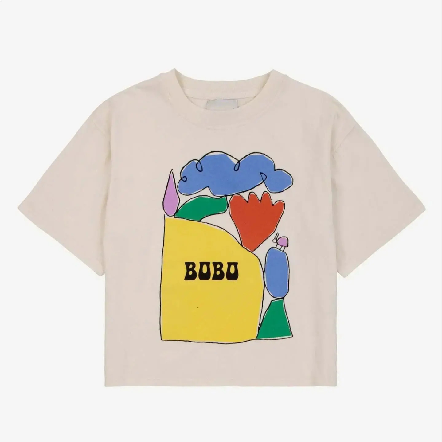Organic Cotton Short Sleeve Kids T-Shirts 25 Summer Boys Girls Tops Breathable and Soft Inside Short-sleeved T-shirt 250319