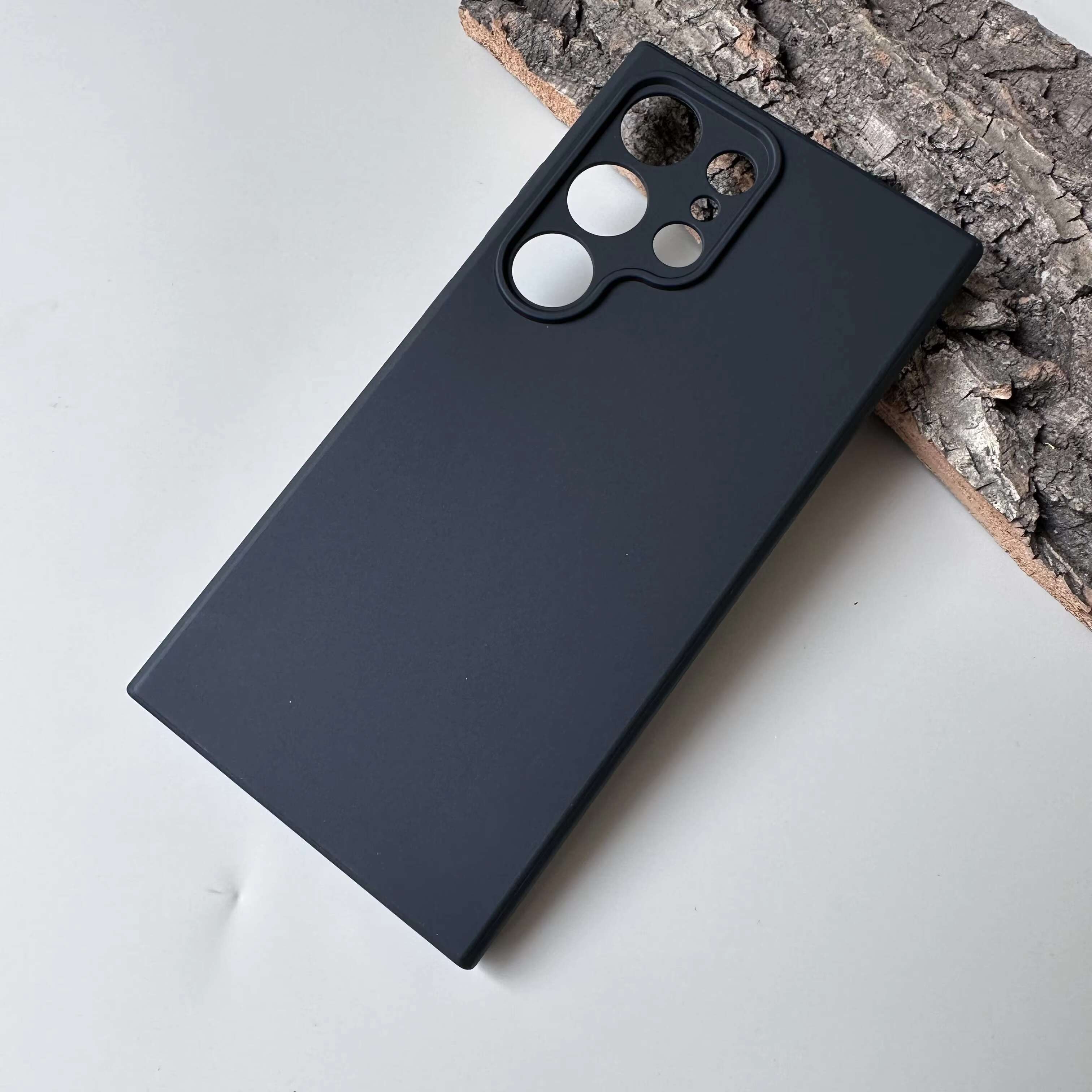New Matte 1.5mm Soft TPU Shockproof Mobile Black Cover for Samsung Galaxy Plus S24 Ultra Phone Case