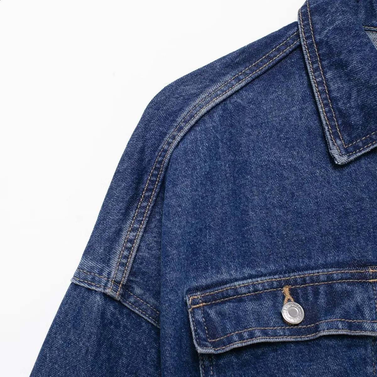 Denim Hoodie Jacket Womans Jean Button Up Long Sleeves Washed Casual Jackets For Women Autumn Versatile 250317