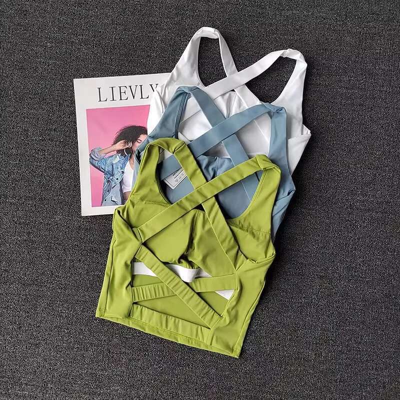 Sports Top Push Up Fiess Yoga Bra Underwear Sport Tops For Women Breathable Running Vest Bralette Gym Wear Female ddmySept