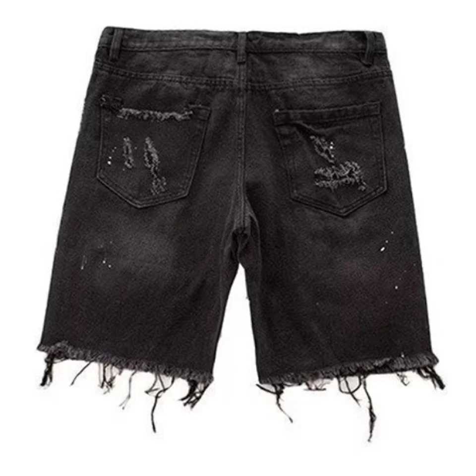 Mens summer Distressed shorts fashion ultra-thin tear shorts retro streetwear W250319