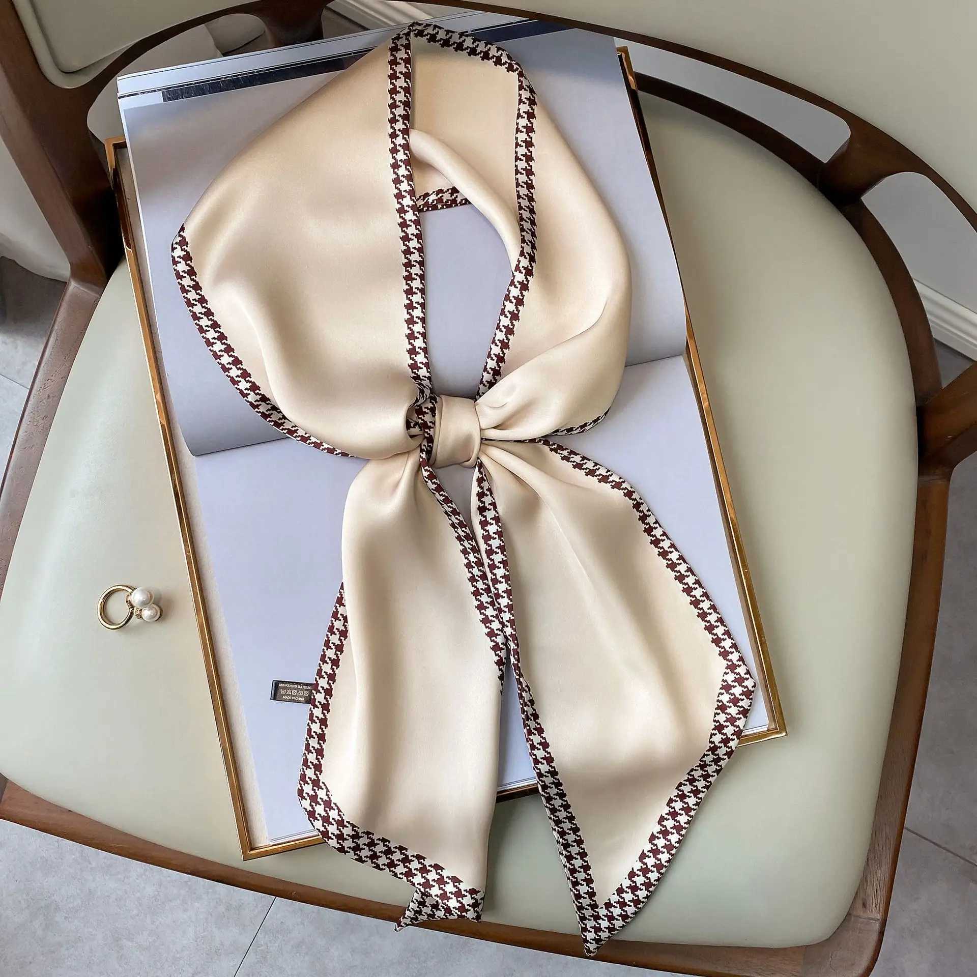 Neck Scarf for Wen Fashion Skinny Hair Bands for ccessories Foard Fem Neckerchief band Bow Tie Ribbon X250319