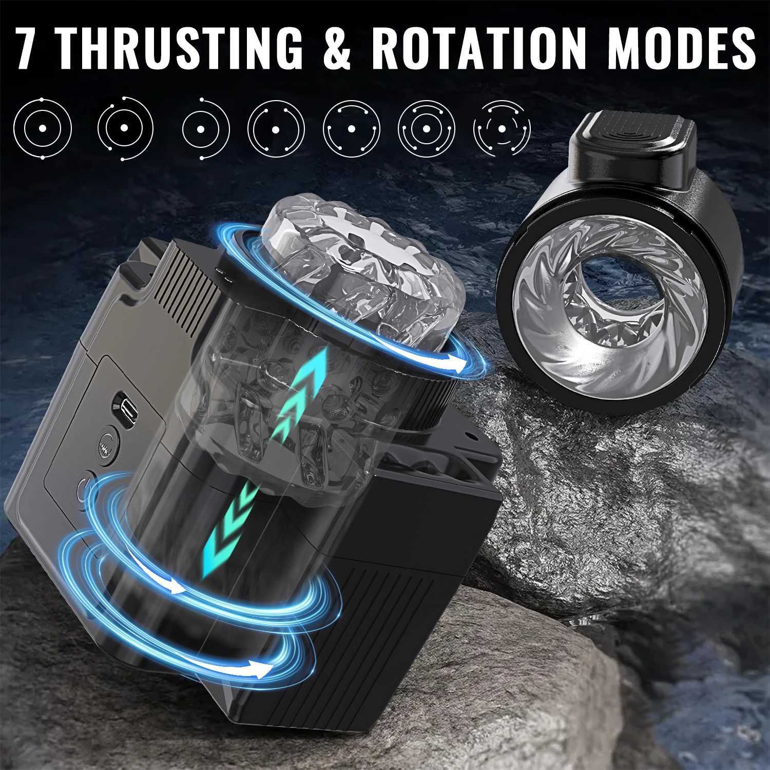 Automatic retractable male masturbator cup stimulating masturbator piston for male open adult devices oral sex toysXJ250319