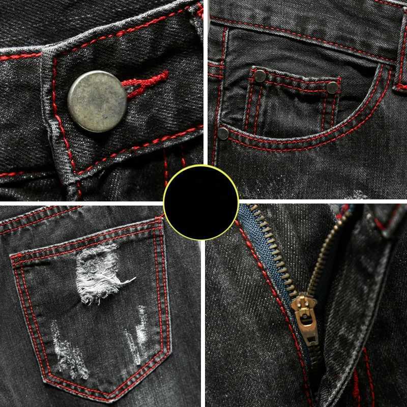 Open top denim shorts mens patch retro personality old knee pants printed fashionable painting points street hip-hop shorts W250319