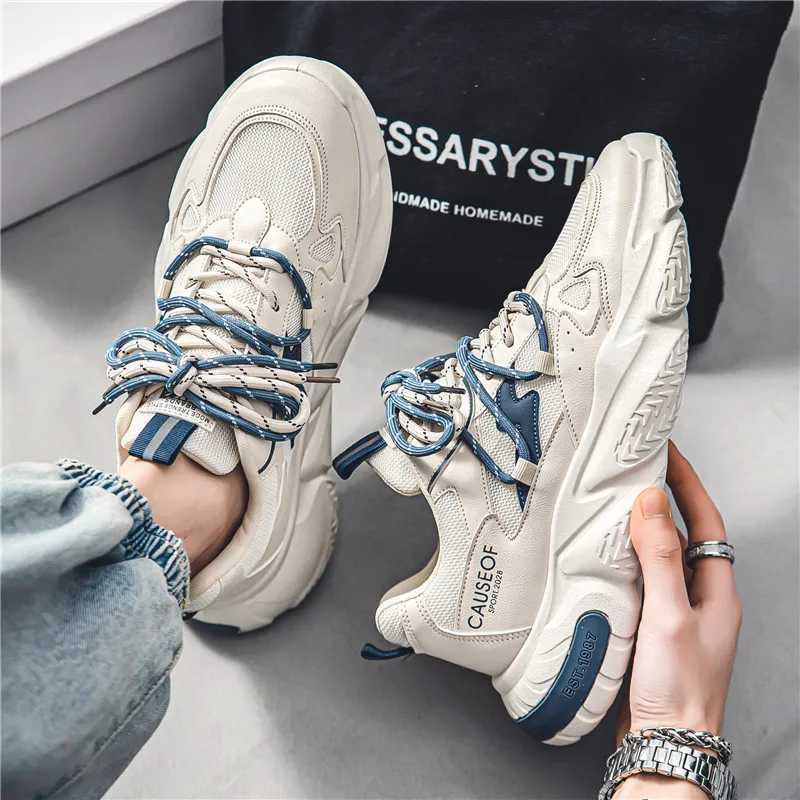 Male 2024 New Versatile Mesh Elevated Casual Shoes Youth Trendy Fashion Sports Shoes Breathable Outdoor Running Shoes sneakers Z250319