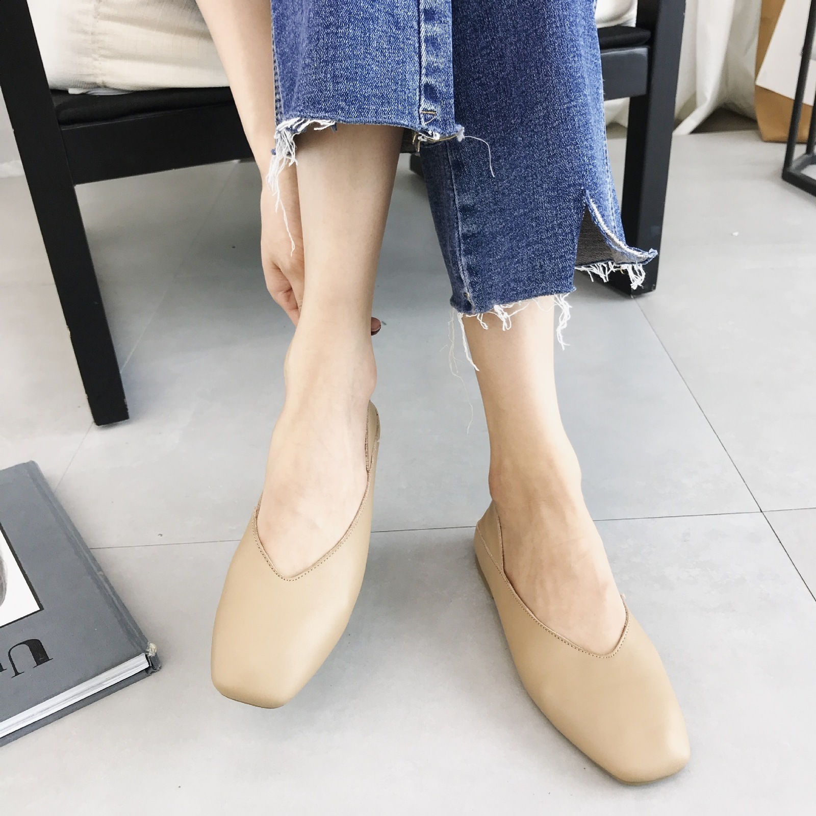 Retro soft genuine leather womens flat shoes single shoes womens casual round toe boat shoes womens mocha casino 240906