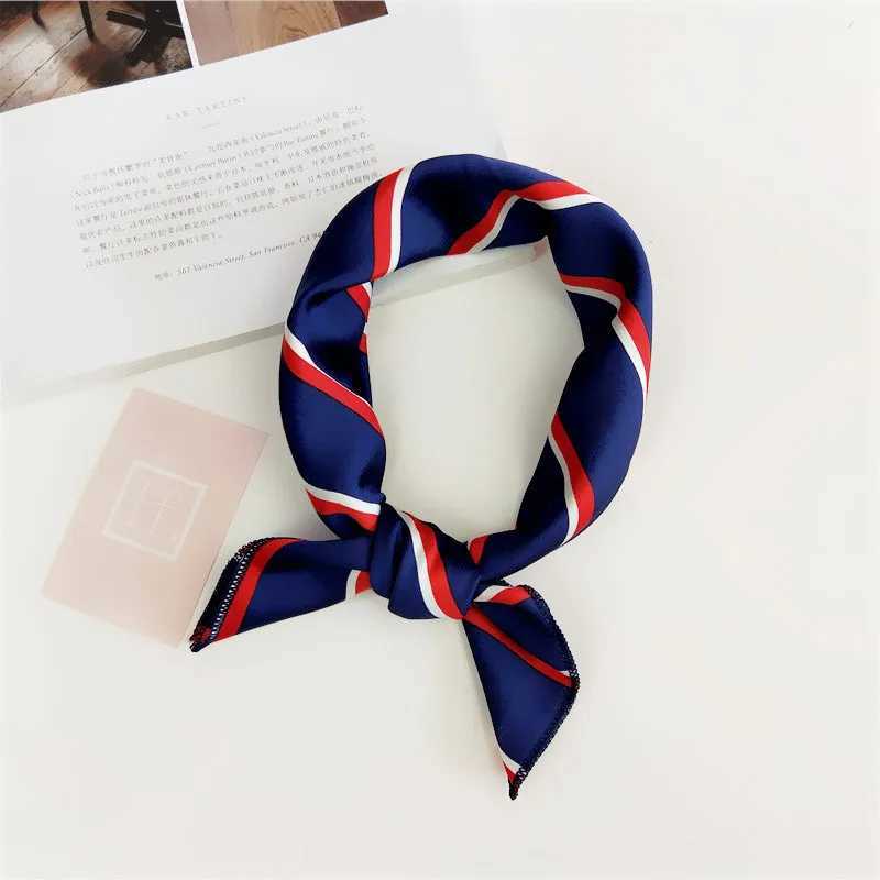 Hair scarf tie printed red satin 50cm small/square/silk/neck/ring/scarf winter scarf X250319
