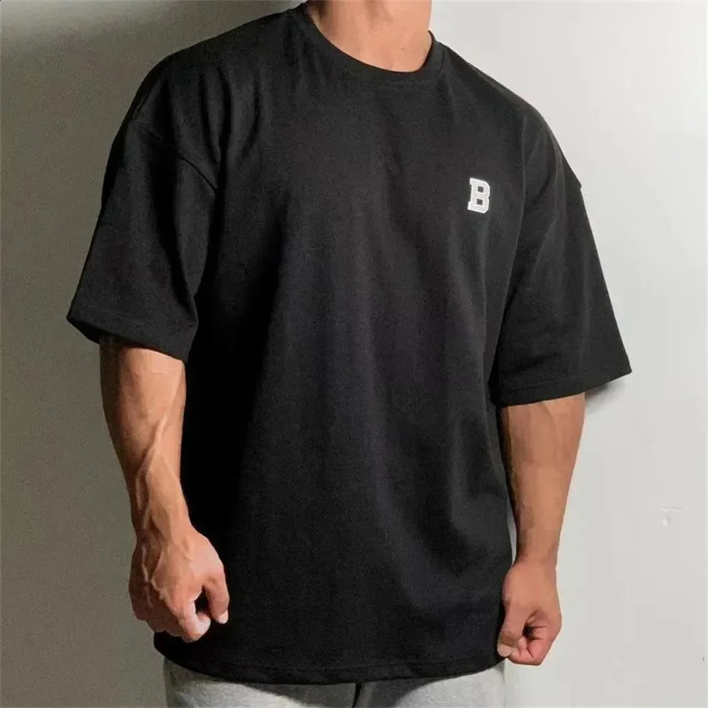 100 pure cotton summer mens solid Tshirt ultrafine five and a half short sleeved casual street clothing top 250318