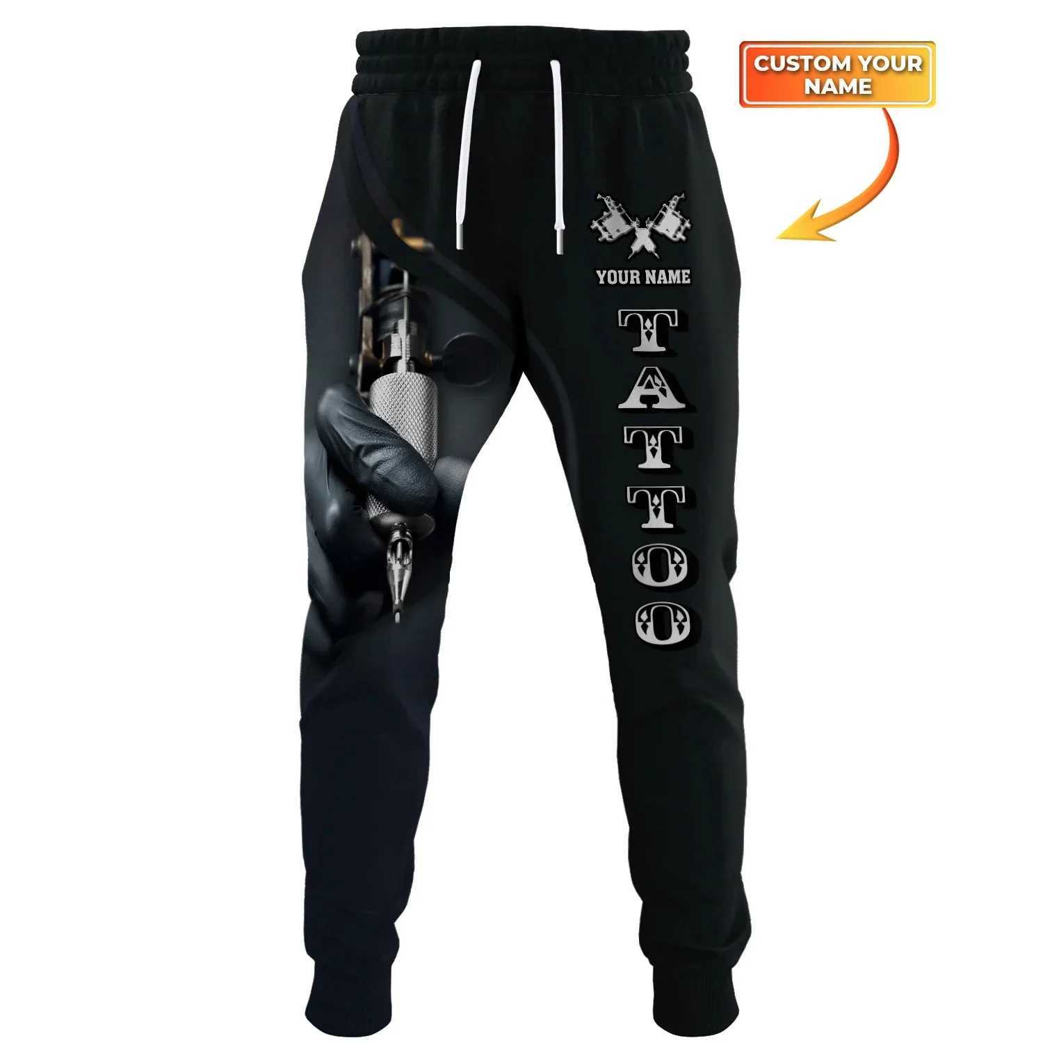 Tattoo Artist Personalized Name 3D All Over Printed Men Sweatpants Autumn Fashion Unisex Casual Tattoo Joggers Pants MP05 X250319